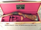 WINCHESTER MOD 21 FIELD GRADE- 12- VERY NICE WOOD- MADE ABOUT 1950- 30" Bbls. at OPEN MOD. & FULL- CASED- GREAT STOCK DIMENSIONS- 15 1/16" L - 1 of 5