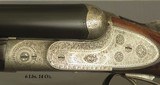 FRANCOTTE 12- MOD 35 MADE in 1905- 26 3/4" Bbls.- RIB EXTENSION CROSSBOLT- ORIG. BORES & CHOKES- 98% ENGRAVING- SIDECLIPS- STRAIGHT STOCK- 6 Lbs. - 2 of 7