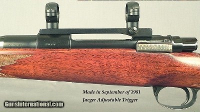 JAEGER, PAUL 7mm REM. MAG.- TOTAL CLAUS WILLIG RELIEF ENGRAVING with a GAME SCENE on the BOTTOM METAL w/GOLD- FN MAUSER ACTION- BUILT 1981 - Image 3 of 5