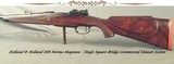 HOLLAND & HOLLAND 308 NORMA MAG.- SINGLE SQUARE BRIDGE COMMERCIAL MAUSER- MADE ABOUT 1969- EXC. WOOD- MODERN TRIGGER- NEVER SCOPED- NICE - 1 of 6