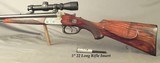 IMMAN MEFFERT 16 x 16 x 8-57JR SUHL MADE DRILLING in 1937- LIGHTWEIGHT ALLOY DURAL FRAME- CLAW MOUNTS with LEUPOLD 1 x 4- 22 LR INSERT- SOLID - 2 of 7
