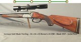 VIERLING 16 x 16 x 22 HORNET x 8-57JR- GERMAN 1937 SUHL QUAD Bbl. VIERLING- BEST QUALITY 300 SERIES ACTION- CLAW MOUNTS- 1.5 x 6 HENSOLDT- SOLID - 1 of 8