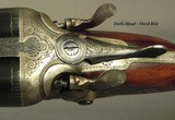 MIDLAND 12 HAMMER TOPLEVER GAME GUN- EXC. ORIG. COND.- MADE in 1935- 28" EXTRACT Bbls.- DOLLS HEAD THIRD BITE- EXC. BORES- 80% ENGRAVING- SOLID P - 6 of 9