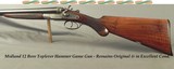 MIDLAND 12 HAMMER TOPLEVER GAME GUN- EXC. ORIG. COND.- MADE in 1935- 28" EXTRACT Bbls.- DOLLS HEAD THIRD BITE- EXC. BORES- 80% ENGRAVING- SOLID P - 1 of 9