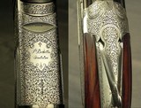 BERETTA 1999 20 BORE JUBILEE GALLERY PREMIUM GRADE- OUTSTANDING WOOD- EXC. ENGRAVING of ROSE & SCROLL- SIDEPLATES- 28" BARRELS- CASED- 6 Lbs. 9 O - 5 of 7