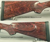 WINCHESTER 458 WIN. MAG.- PRE-64 MOD. 70 CUSTOM- ALL PRE-64 WINCHESTER METAL- LAMINATED CORDIA WOOD with SUPER BLACK/BROWN CONTRAST- 22" Bbl. - 3 of 7