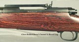 WINCHESTER 458 WIN. MAG.- PRE-64 MOD. 70 CUSTOM- ALL PRE-64 WINCHESTER METAL- LAMINATED CORDIA WOOD with SUPER BLACK/BROWN CONTRAST- 22" Bbl. - 4 of 7