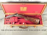 PURDEY .369 N. E.- RARE CALIBER in a PURDEY DOUBLE- GOLDEN ERA PIECE of 1935- BORES LOOK LIKE NEW- 90% ORIG. CASE COLORS- O&L TRUNK- EXC. WOOD- NICE