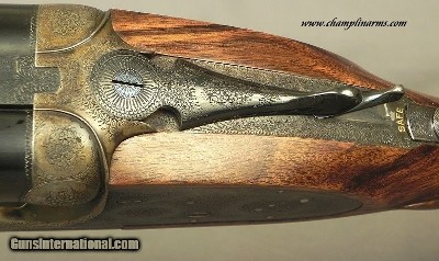 PURDEY .369 N. E.- RARE CALIBER in a PURDEY DOUBLE- GOLDEN ERA PIECE of 1935- BORES LOOK LIKE NEW- 90% ORIG. CASE COLORS- O&L TRUNK- EXC. WOOD- SOLD - Image 7 of 9