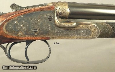 PURDEY .369 N. E.- RARE CALIBER in a PURDEY DOUBLE- GOLDEN ERA PIECE of 1935- BORES LOOK LIKE NEW- 90% ORIG. CASE COLORS- O&L TRUNK- EXC. WOOD- SOLD - Image 3 of 9