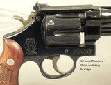 SMITH & WESSON 357 MAGNUM PRE-MODEL 27- MADE in 1956- PINNED 6" BARREL- ALL SERIAL NUMBERS MATCH INCLUDING the GRIPS- OVERALL a 94% PIECE - 5 of 6