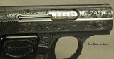 BROWNING BELGIUM 25 ACP "BABY" THAT TOTALLY APPEARS to be FACTORY ENGRAVED- MADE in 1966- 70% ENGRAVING - 4 of 6
