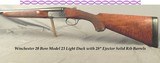 WINCHESTER 20 MODEL 23 LIGHT DUCK- 28" SOLID RIB Bbls.- SINGLE SELECTIVE TRIGGER- 3" CHAMBERS- OVERALL a 88% GUN- OPEN M & IM CHOKES- ORIG. - 1 of 6