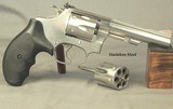 SMITH & WESSON 22 MAG with 22 LONG RIFLE FACTORY FITTED CYLINDER- MODEL 651-1 KIT GUN- STAINLESS STEEL- ADJUSTABLE REAR SIGHT- OVERALL 98% - 2 of 3