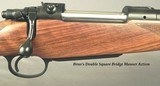 BRNO 375 H&H MOD ZKK-602- MAUSER ACTION w/ DOUBLE SQUARE BRIDGE- POP-UP PEEP SIGHT in REAR BRIDGE- WITH SPARE SYNTHETIC STOCK- UNFIRED - 2 of 8