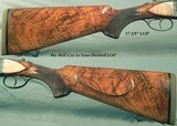 CHAPUIS 450/400 3" N. E.- NEW- MODEL BROUSSE- VERY NICE WOOD- 95% FLORAL ENGRAVING & GAME SCENE- REMOVABLE BLOCKS in RIB for SCOPE MOUNTS or RED - 4 of 7