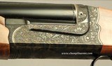 CHAPUIS 450/400 3" N. E.- NEW- MODEL BROUSSE- VERY NICE WOOD- 95% FLORAL ENGRAVING & GAME SCENE- REMOVABLE BLOCKS in RIB for SCOPE MOUNTS or RED - 3 of 7