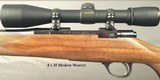 SAKO CUSTOM 223 REM.- ACCURATE- VERY NICE CLASSIC STOCK WORK with BASTOGNE WALNUT- MODERN 4 x 38 WEAVER SCOPE- OVERALL 95-96%- SHORT ACTION - 3 of 6
