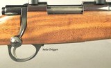 SAKO CUSTOM 223 REM.- ACCURATE- VERY NICE CLASSIC STOCK WORK with BASTOGNE WALNUT- MODERN 4 x 38 WEAVER SCOPE- OVERALL 95-96%- SHORT ACTION - 2 of 6