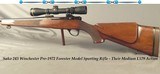 SAKO 243 WIN. PRE-1972 FORESTER SPORTER- MEDIUM L-579 ACTION- LEUPOLD 2.5 x 8 VARI-X 3i- 1969- DOVETAIL RECEIVER- BORE as NEW- OVERALL 96% - 1 of 5