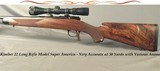 KIMBER 22 L R- SUPER AMERICA MODEL- EXC. COND.- VERY NICE WOOD- MODERN WEAVER 3 X 9- VERY ACCURATE- CLAW EXTRACTOR- 3 POSITION WING SAFETY - 1 of 5