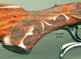 JACK HAUGH & SON- 7 x 57- TOTAL HAUGH ENGRAVED CUSTOM RUGER #1- SUPER WOOD & CHECKERING- NICE ENGRAVING- GREAT WORKMANSHIP- NEAT STUFF - 6 of 9