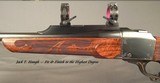 JACK HAUGH & SON- 7 x 57- TOTAL HAUGH ENGRAVED CUSTOM RUGER #1- SUPER WOOD & CHECKERING- NICE ENGRAVING- GREAT WORKMANSHIP- NEAT STUFF- CLASSIC - 4 of 9