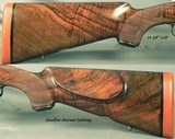 RIGBY- LONDON- 7mm REM. MAG.- MAUSER ACTION- 1988- ENGRAVED ACTION & FLOORPLATE- H&H LEVER QD MOUNTS- SWAROVSKI 3 x 10- VERY NICE WOOD- CANJAR TRIGGER - 5 of 6