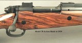 WINCHESTER 416 REM. MAG.- TOTAL PRE-64 MOD 70 CUSTOM- NEAR EXHIBITION WOOD- COMPLETE METAL WORK with 1/4 RIB ETC.- EXC. VALUE- SERIOUS RIFLE - 2 of 6