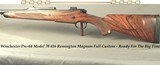 WINCHESTER 416 REM. MAG.- TOTAL PRE-64 MOD 70 CUSTOM- NEAR EXHIBITION WOOD- COMPLETE METAL WORK with 1/4 RIB ETC.- EXC. VALUE- SERIOUS RIFLE - 1 of 6