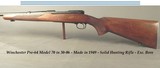 WINCHESTER 30-06 MOD 70 PRE-64- 1949- ALL METAL NICELY REBLUED- BORE EXC.- MACHINED INTEGRAL FRONT RAMP- BLUE NOW 99%- HONEST USING GUN - 1 of 5