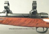 RIGBY 275 (7 x 57 Mauser)- 1951 LONDON RIGBY- MAUSER ACTION- ORIG. CANVAS TRUNK CASE- TALLEY Q D LEVER BASES & 1" RINGS- OPEN SIGHTS- OVE - 4 of 7