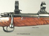 RIGBY 275 (7 x 57 Mauser)- 1951 LONDON RIGBY- MAUSER ACTION- ORIG. CANVAS TRUNK CASE- TALLEY Q D LEVER BASES & 1" RINGS- OPEN SIGHTS- 97% - 3 of 7