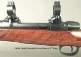 RIGBY 275 (7 x 57 Mauser)- 1951 LONDON RIGBY- MAUSER ACTION- ORIG. CANVAS TRUNK CASE- TALLEY Q D LEVER BASES & 1" RINGS- OPEN SIGHTS- 97% - 4 of 7