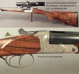 KRIEGHOFF 375 H&H- FACTORY UPGRADE CLASSIC BIG 5- DELUXE ENGRAVING- DELUXE WOOD- FACTORY QD PIVOT MOUNTS- ZEISS 1,25 x 4- OVERALL 97% COND. - 2 of 7