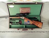KRIEGHOFF 375 H&H- FACTORY UPGRADE CLASSIC BIG 5- DELUXE ENGRAVING- DELUXE WOOD- FACTORY QD PIVOT MOUNTS- ZEISS 1,25 x 4- OVERALL 97% COND. - 1 of 7