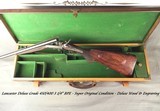 LANCASTER 450/400 3 1/4" BPE- DELUXE GRADE- SUPERB ORIG. COND.- FULLY ENGRAVED- DELUXE WOOD- ACCURATE- MADE 1884 for NAWAB of BAHAWALPUR- NICE - 1 of 12