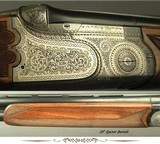 BERETTA 1958 ASEL 20- ABERCROMBIE & FITCH IMPORT- 28" VENT RIB Bbls.- ONLY 5 Lbs. 12 Oz.- ORIG. BORES & CHOKES- 96% SCROLL & FLORAL ENGRAVING - 5 of 5