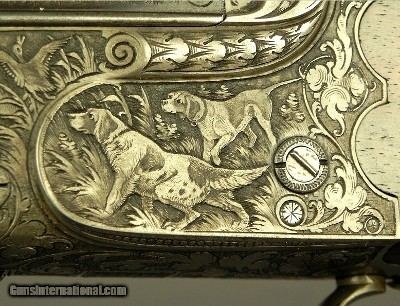 KRIEGHOFF 20 BORE 1928 SUHL BEST GRADE O/U- 99% ENGRAVING w/ GAME SCENES- 30