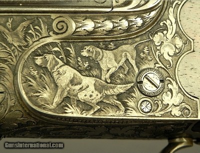 KRIEGHOFF 20 BORE 1928 SUHL BEST GRADE O/U- 99% ENGRAVING w/ GAME SCENES- 30