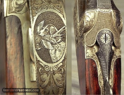 KRIEGHOFF 20 BORE 1928 SUHL BEST GRADE O/U- 99% ENGRAVING w/ GAME SCENES- 30