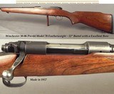 WINCHESTER 30-06 MOD 70 PRE-64 FEATHERWEIGHT- MADE in 1957- ORIG BLUE- STOCK REOILED- THE BORE is EXC.- SOLID HUNTING PIECE- 13 11/16" LOP - 1 of 4
