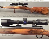 WINCHESTER 300 H&H- PRE-64 MOD 70 Bbld. ACTION CUSTOM- VERY NICE CUSTOM ENGLISH WALNUT- ZEISS 3.5 x 10- 26" FACTORY Bbl.- 1940 MOD 70- NICE RIFLE - 1 of 5