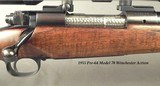 WINCHESTER 6 mm REM.- PRE-64 MOD 70 ACTION CUSTOM- ACCURATE- NICE CUSTOM STOCK- ZEISS 3.5 x 10 CONQUEST- 1955 MOD 70 ACTION- EXC. VALUE w/ SCOPE - 2 of 5