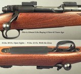 WINCHESTER 375 H&H MOD 70 PRE-64- 98% ORIG. COND.- LIKE BUYING it NEW 61 YEARS AGO- 98-99% ORIG. BLUE- 98% WOOD- BORE as NEW- $4100 WITH the ZEISS - 2 of 4
