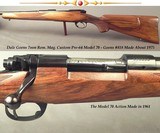 DALE GOENS- 7mm REM. MAG.- PRE-64 MODEL 70 ACTION- 1/2 OCTAGON 1/2 ROUND Bbl.- INTEGRAL FULL LENGTH RIB- GOENS CLASSIC STOCK- OVERALL 97%- SOLID - 1 of 4