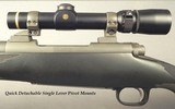 WINCHESTER 375 H&H MOD 70 by MOUNTAIN RIFLES INC.- POST-64 MOD 70- CONTROLLED ROUND FEED- QD LEVER PIVOT MOUNTS- LEUPOLD 1.5 x 5- TOUGH & READY to GO - 2 of 4