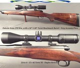 DAKOTA 270 WIN. CLASSIC GRADE with UPGRADES- VERY ACCURATE with a BENCHMARK 1 in 10 Bbl.- ZEISS 4 - 12 x 42 TERRA 3X- NICE BASTOGNE STOCK- 95% PIECE - 1 of 4