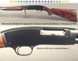 WINCHESTER 410 MOD 42 UPGRADE to DELUXE GRADE by BOB HUNTER- EXC. CHECKERED WOOD- 26" FACTORY SOLID RIB Bbl.- MADE 1953- ORIG. 3"- FACTORY M - 1 of 4