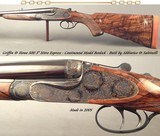 GRIFFIN & HOWE 500 3" N. E. DOUBLE RIFLE- CONTINENTAL MODEL BOXLOCK- 23" EJECT CHOPPER LUMP Bbls.- 95% ENGRAVING- EXC. WOOD- 97% COND.- 2005